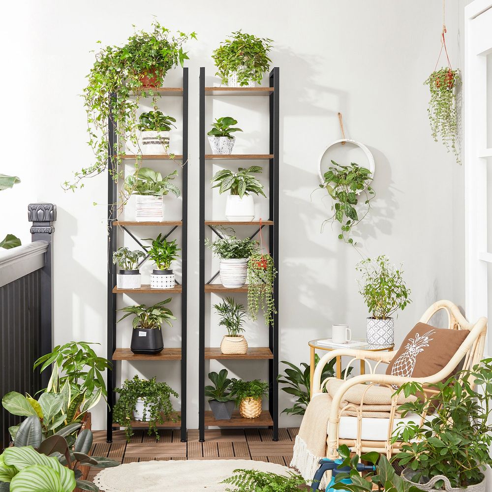 VASAGLE 6-Tier Narrow Bookcase with Steel Frame