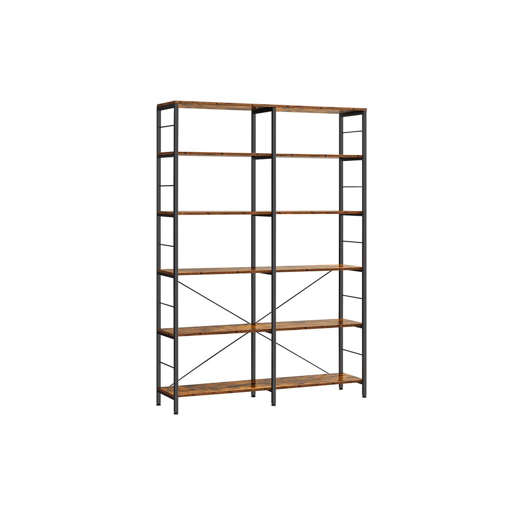 VASAGLE Bookshelf, Cube Shelf, Console Table, TV Stand with 6 Storage  Cubes, for Office, Living Room, Bedroom, 13 x 47.2 x 31.5 Inches Industrial