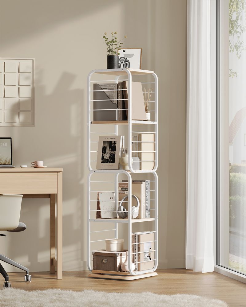 VASAGLE 4-Tier Rotating Bookshelf