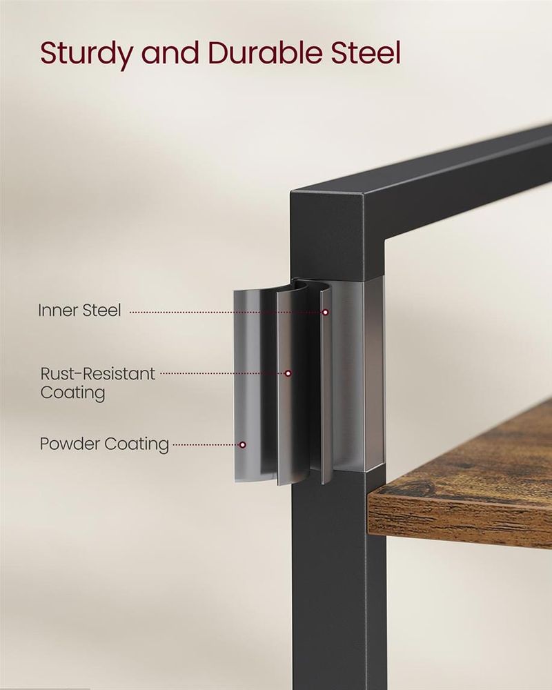 VASAGLE 4-Tier Tall Bookshelf - Thumbnail 3