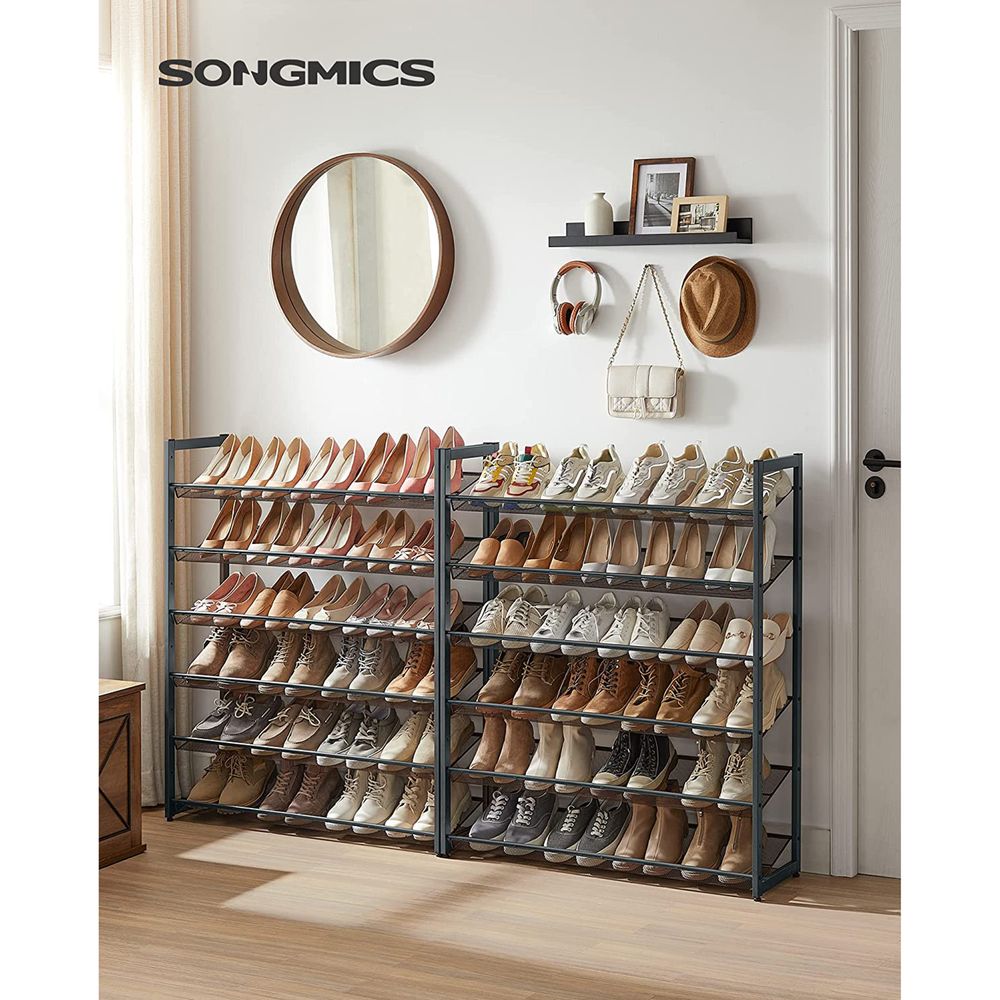 SONGMICS 12-Tier Tall Metal Shoe Storage Organizer
