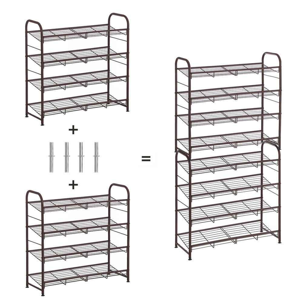  Simple Houseware 4-Tier Shoe Rack Storage Organizer, Bronze :  Home & Kitchen