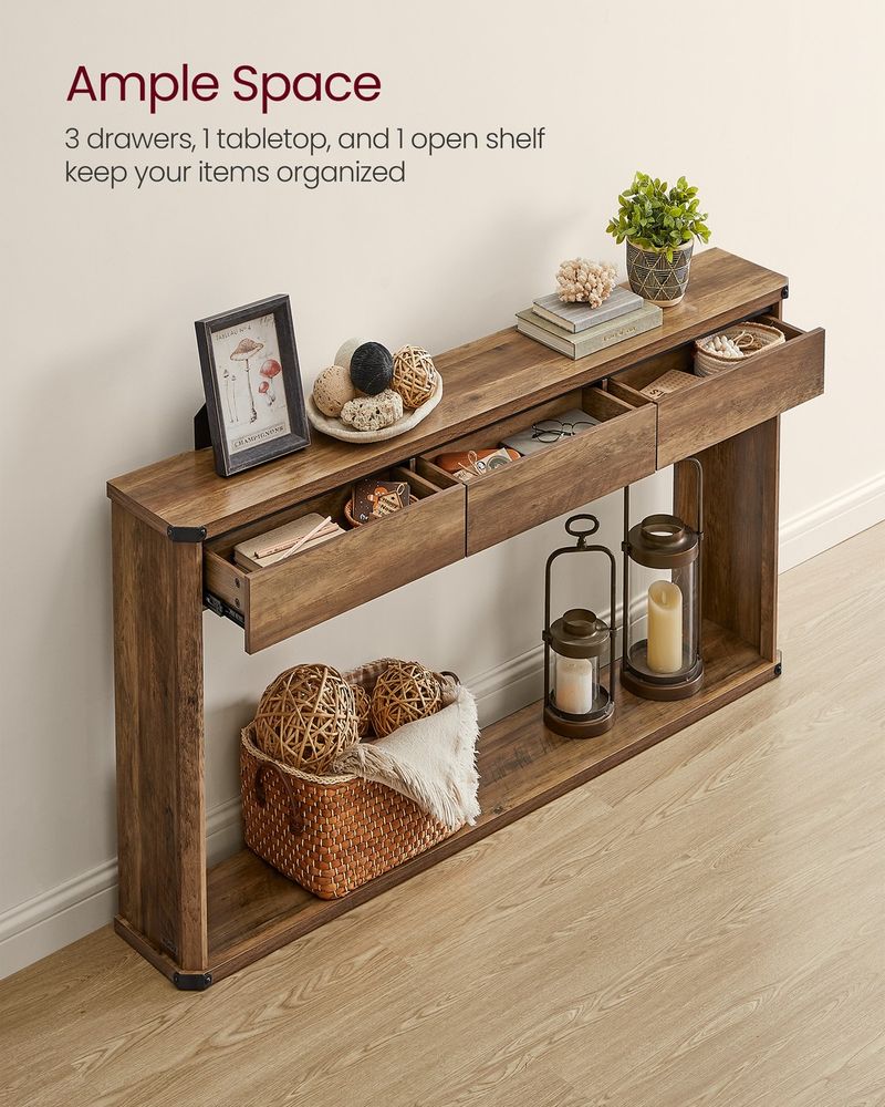 VASAGLE Set of 2 Narrow Sofa Console Tables - Thumbnail 3