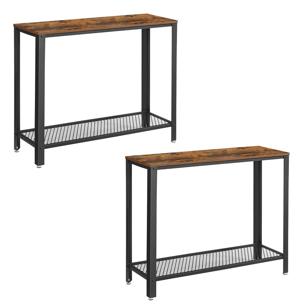 VASAGLE Set of 2 Narrow Sofa Console Tables