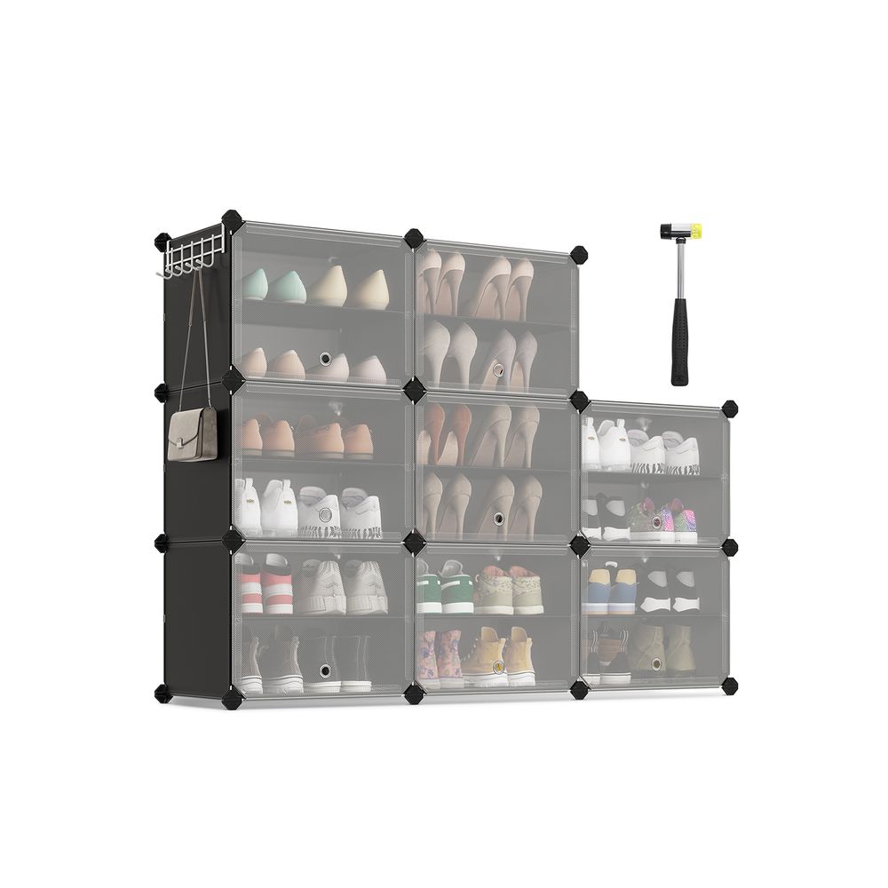2pcs Plastic Shoes Organizer Stackable Storage Bins Plastic Drawers  Organizer