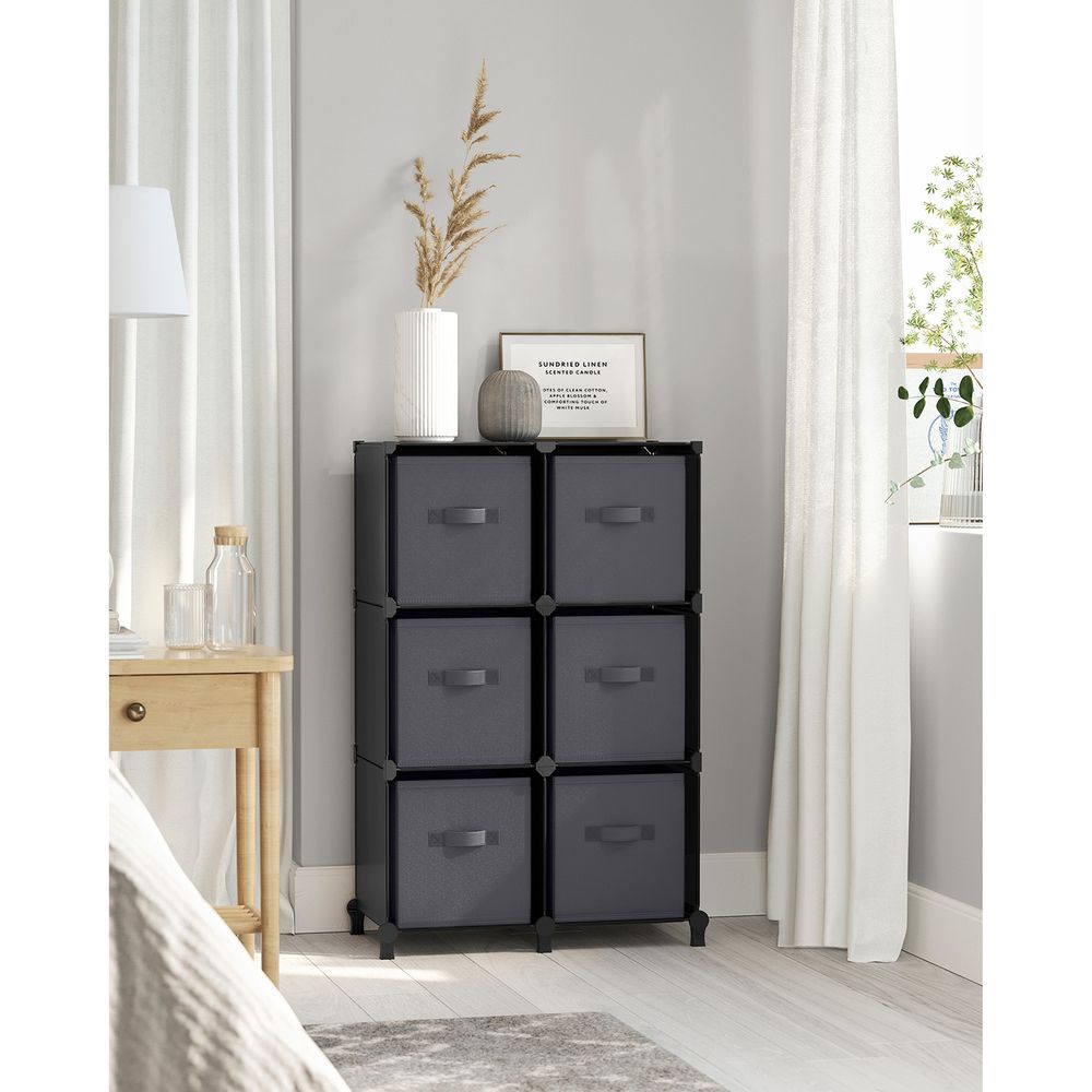 Songmics Plastic 6 Cube Storage Organiser, Shop Today. Get it Tomorrow!