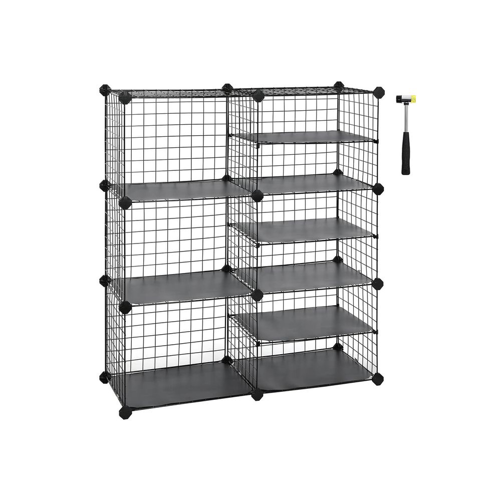 8 Cube Grid Wire Organizer Wardrobe Shelves Bookcase DIY, 1 unit