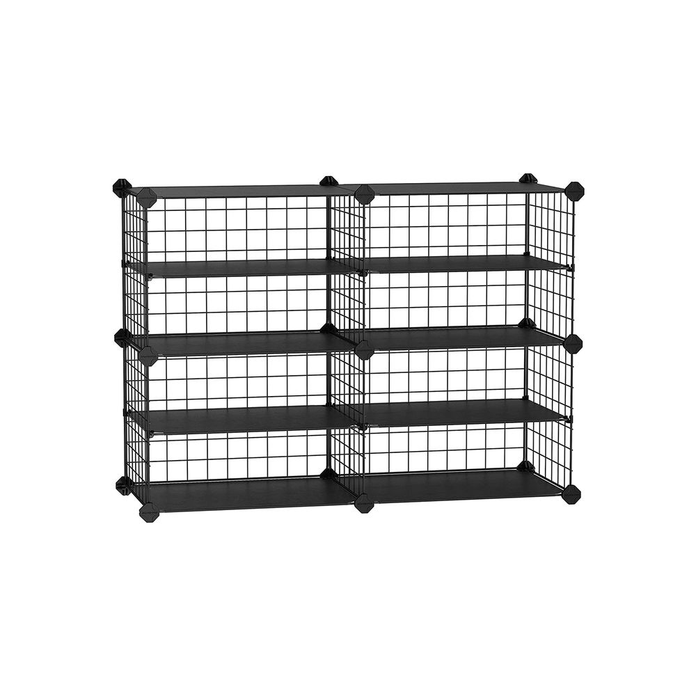 SONGMICS 4-Tier Shoe Rack Storage Organizer, Black