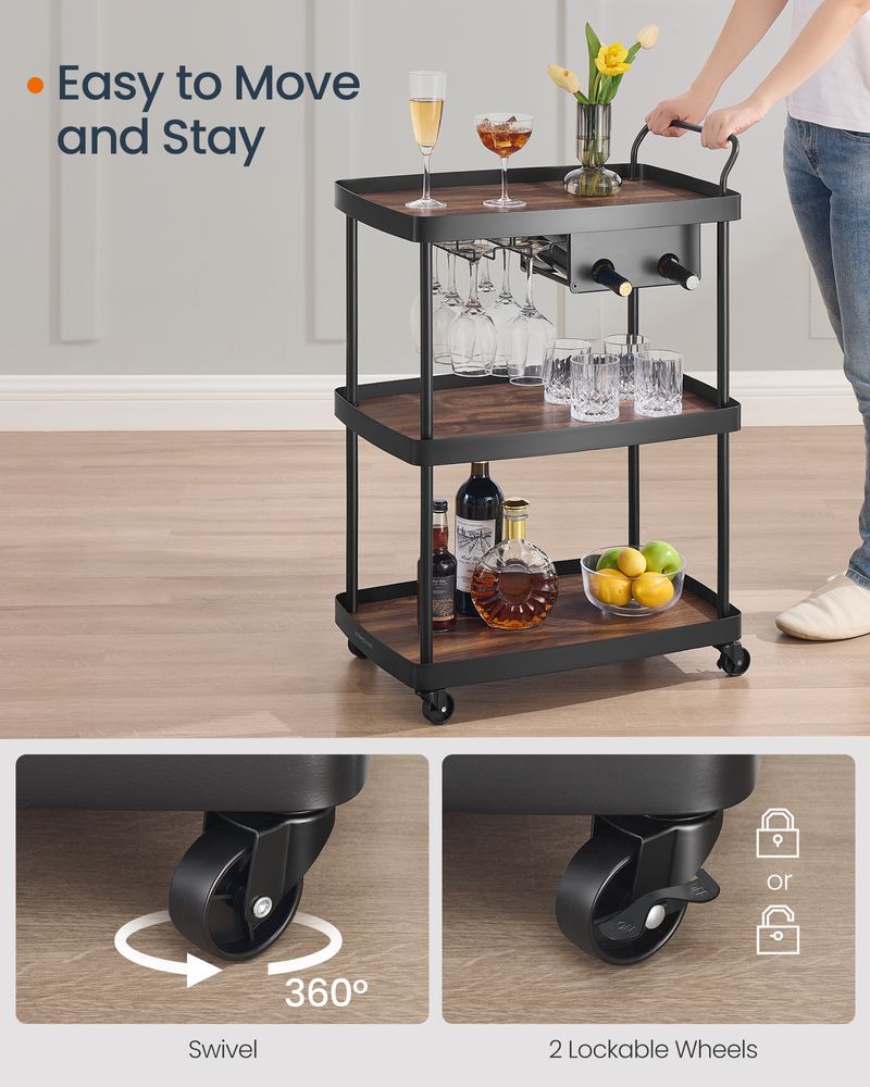 SONGMICS HOME Bar Cart - Thumbnail 3