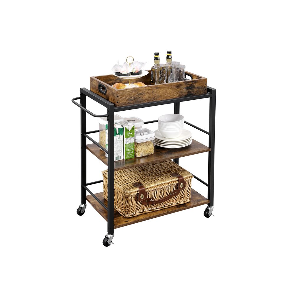 VASAGLE Industrial Bar Cart - Thumbnail 2