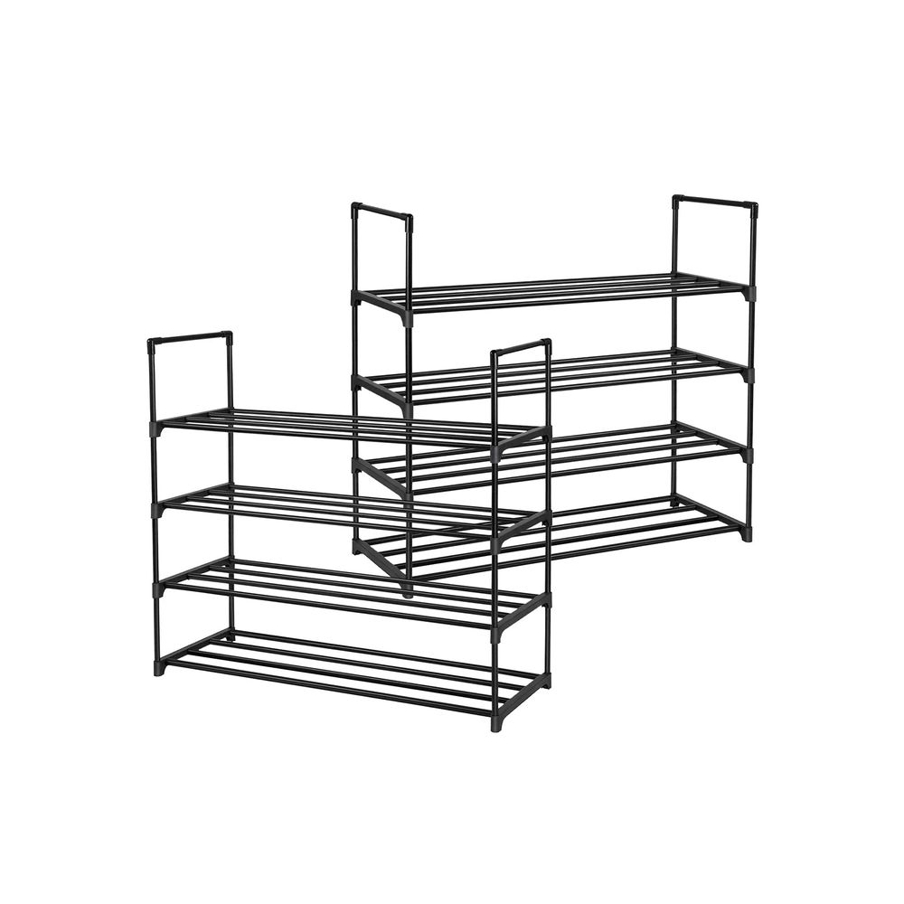 Songmics SONGMICS 8-Tier Shoe Rack, Set of 2 Stackable 4-Tier Shoe