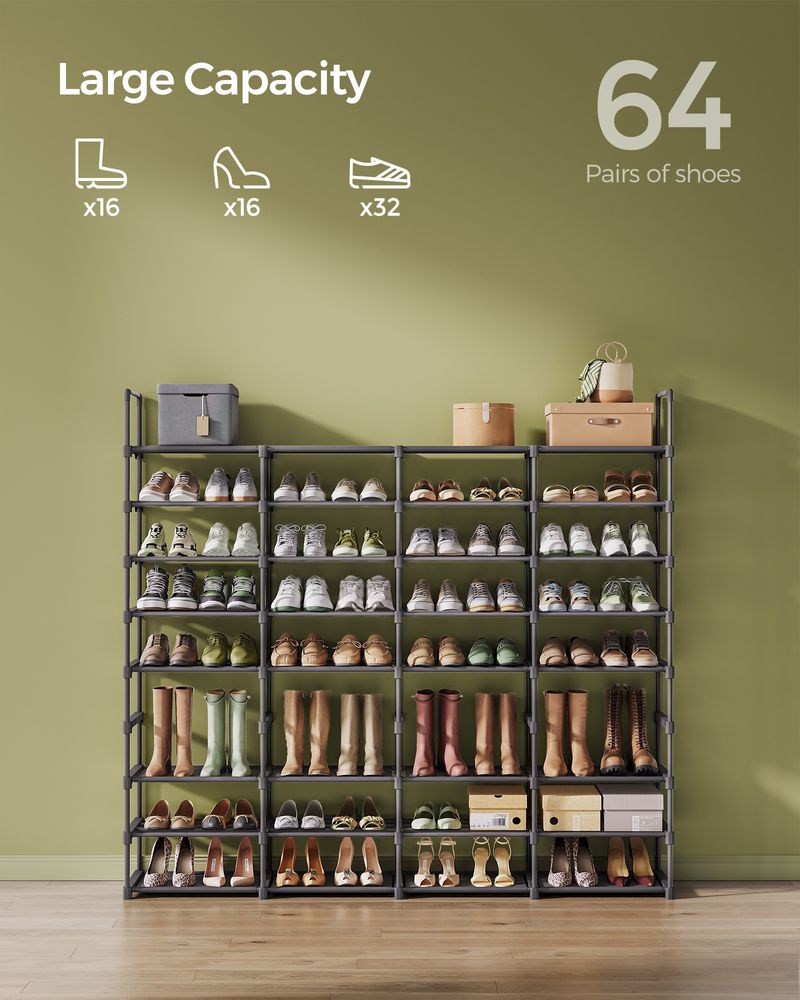SONGMICS 8-Tier Adjustable Shoe Rack - Thumbnail 3