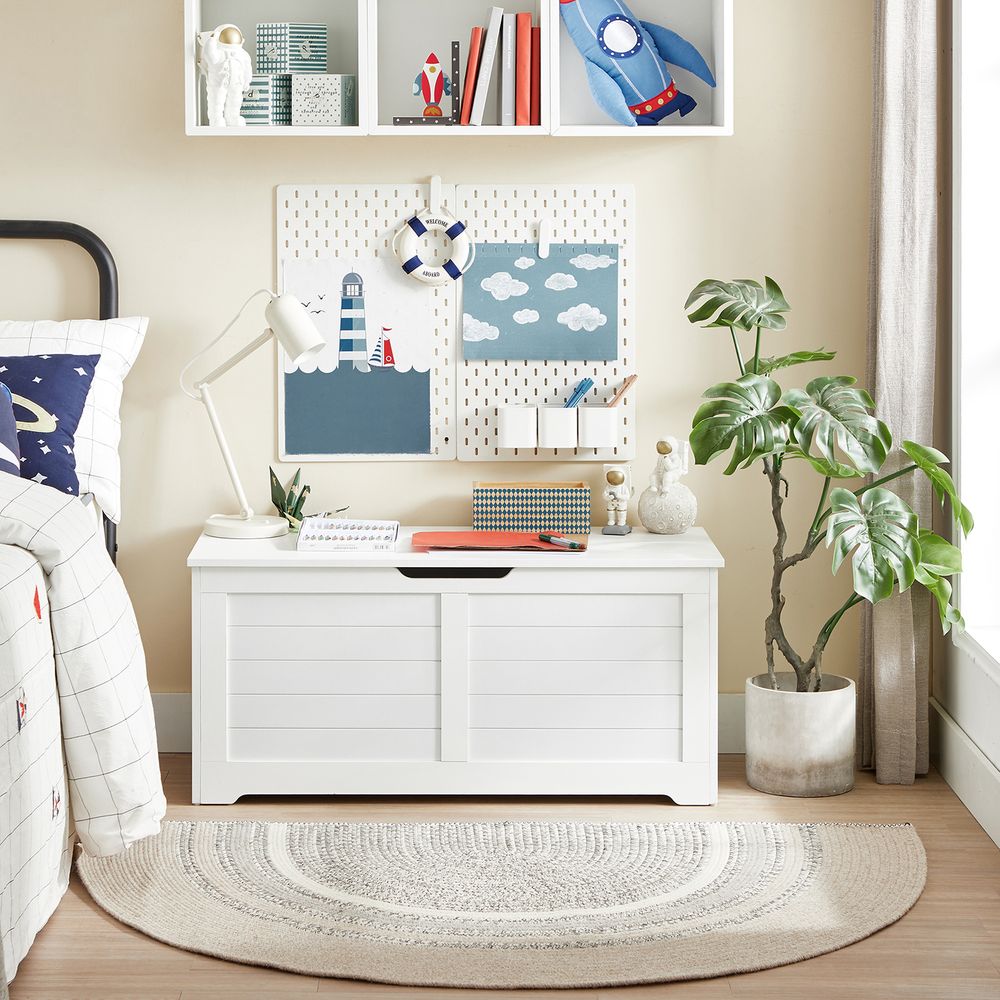 VASAGLE Storage Chest with 2 Safety Hinges