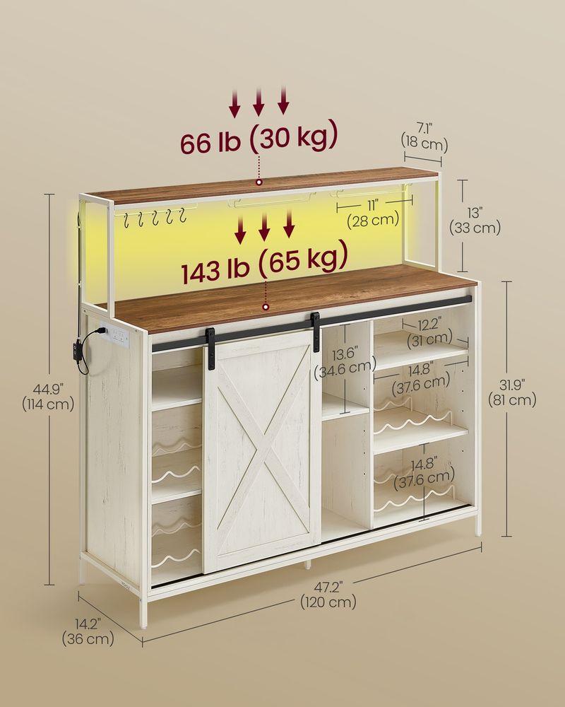 VASAGLE Coffee Bar Cabinet - Thumbnail 5