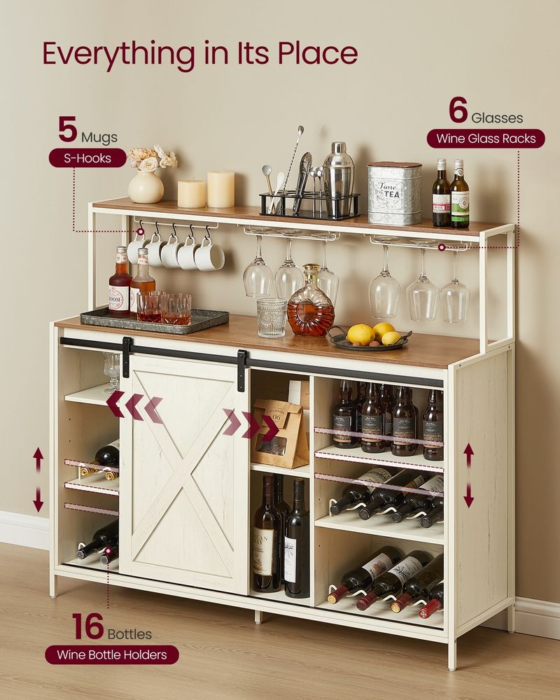 VASAGLE Coffee Bar Cabinet - Thumbnail 4