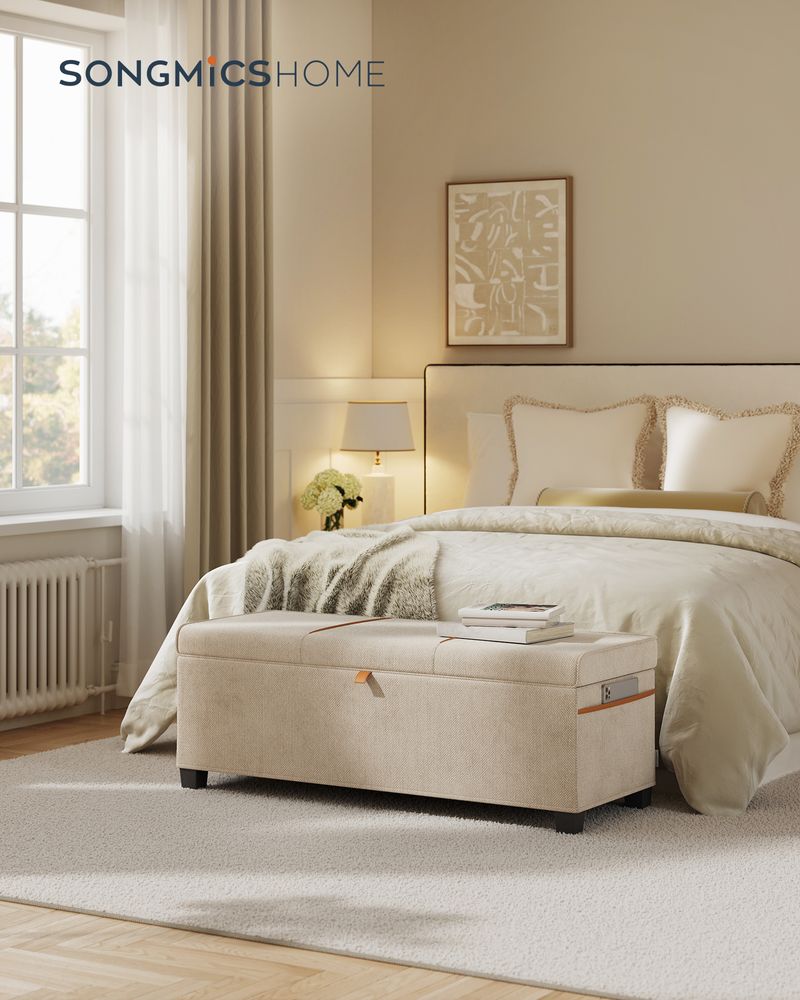 SONGMICS HOME Storage Ottoman Bench