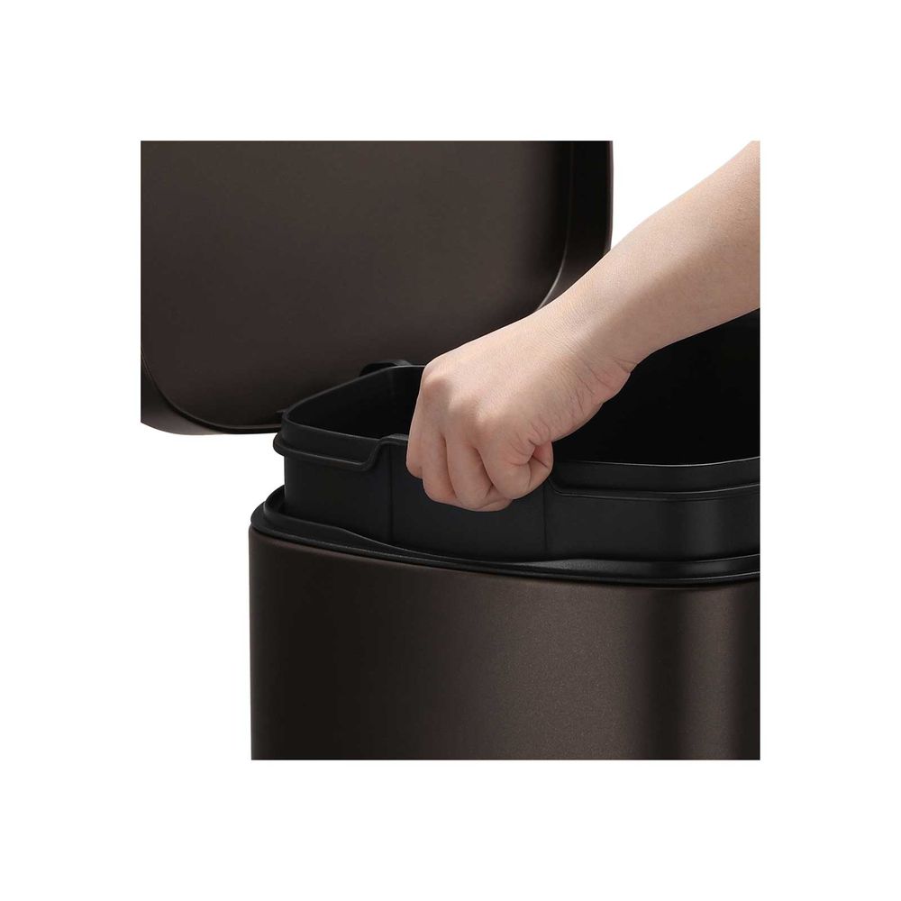 SONGMICS 13 Gallon/ 50L Trash Can, Waste Bin, Stainless Steel Kitchen  Garbage Can, Recycling or Waste Bin, Soft Close, Step-On Pedal, Removable  Inner Bucket, Kitchen, Bedroom, Hall 16.7”L x 12.5”W x 25.9”H