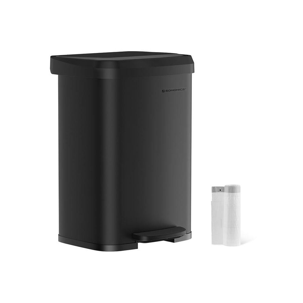 SONGMICS Kitchen Trash Can, Waste Bin, 13-Gallon (50L) Stainless