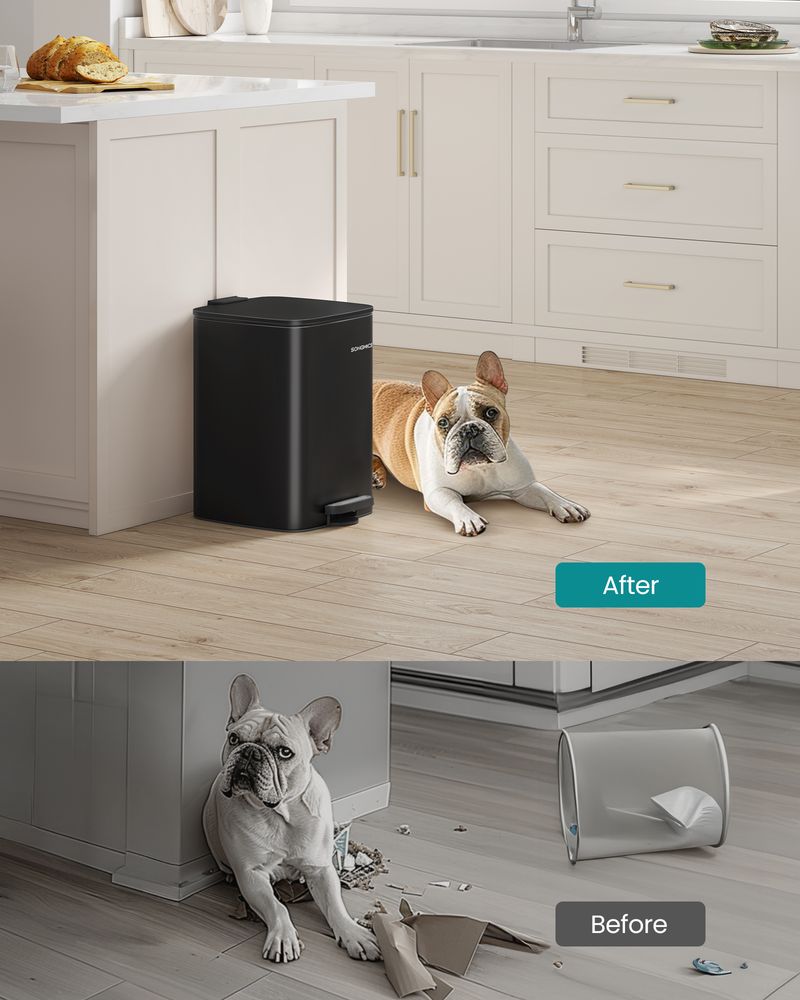 SONGMICS Stainless Trash Can - Thumbnail 4