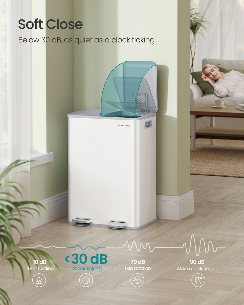 SONGMICS Dual Trash Can