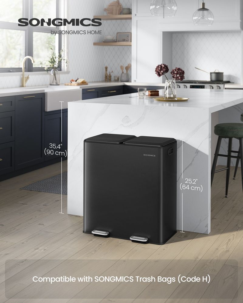 SONGMICS Double Trash Can - Thumbnail 2
