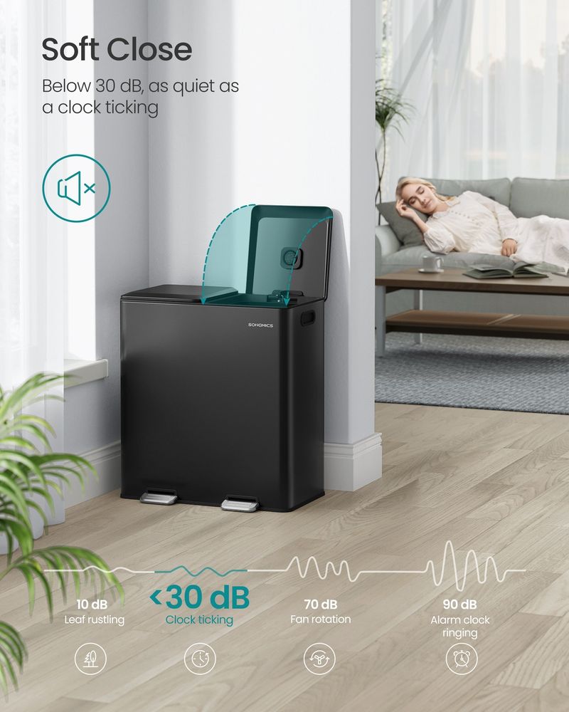 SONGMICS Double Trash Can - Thumbnail 4