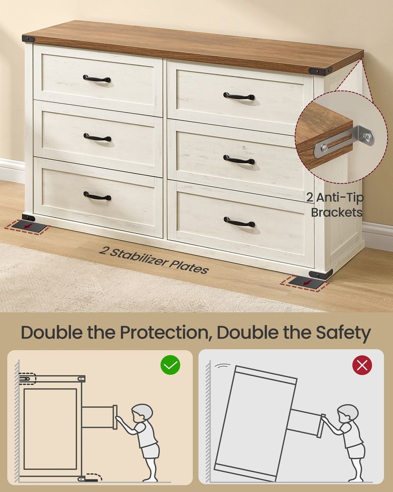 VASAGLE LIRY Collection 6-Drawer Dresser - Thumbnail 5