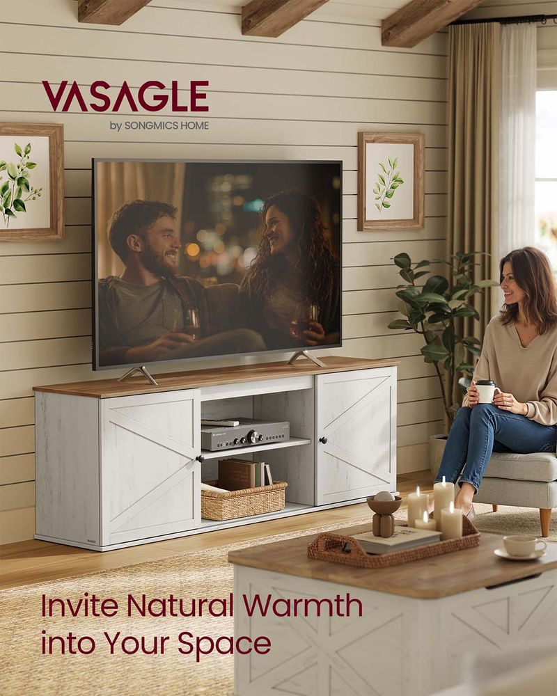 VASAGLE Farmhouse TV Stand - Thumbnail 3