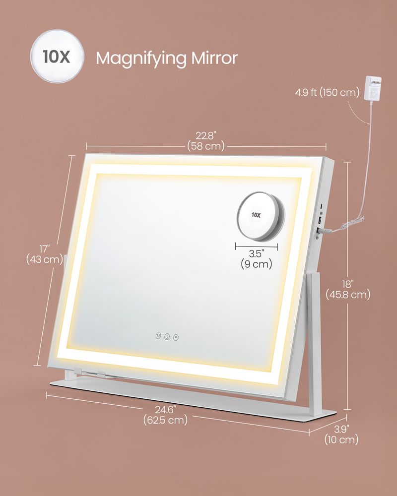 SONGMICS Vanity Makeup Mirror - Thumbnail 4