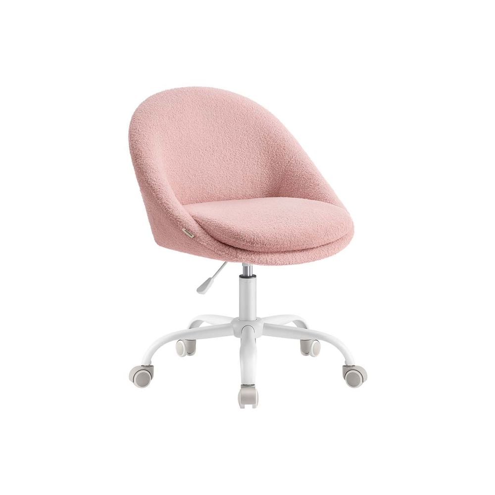 VASAGLE Swivel vanity chair with back and wheels