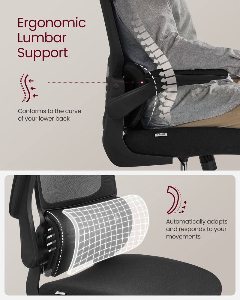 VASAGLE Ergonomic Design High Back Desk Chair - Thumbnail 5