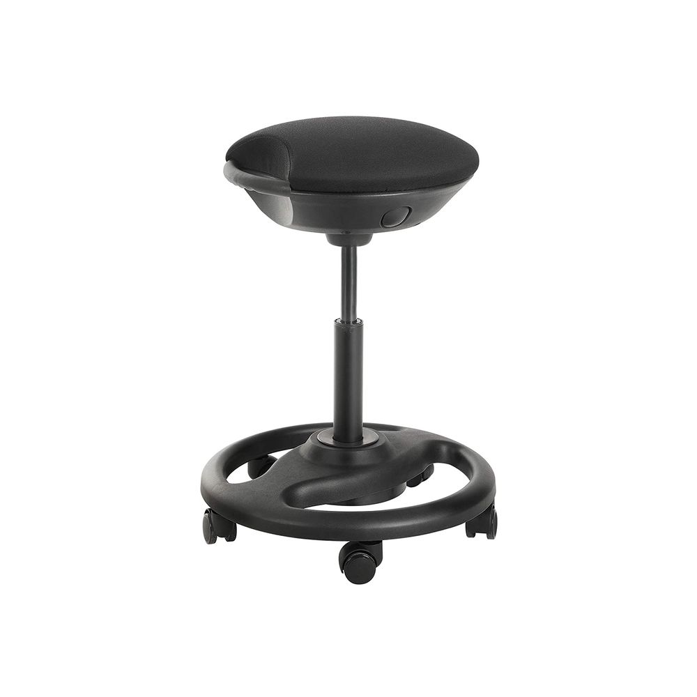 SONGMICS Standing Desk Chair, Adjustable Ergonomic Standing Stool, Black