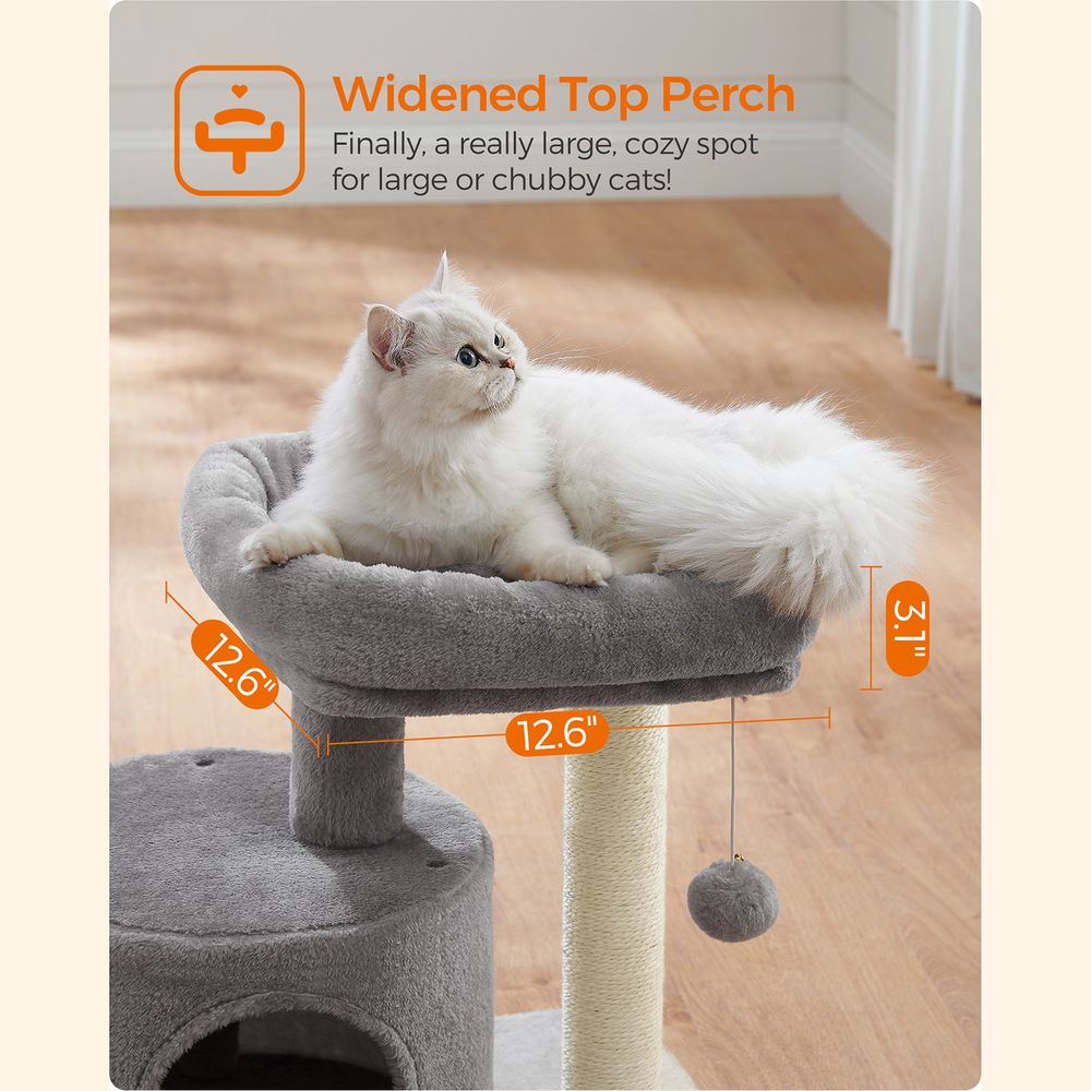 Cat Condo with Bed & Scratching Post | FEANDREA Cat Tree