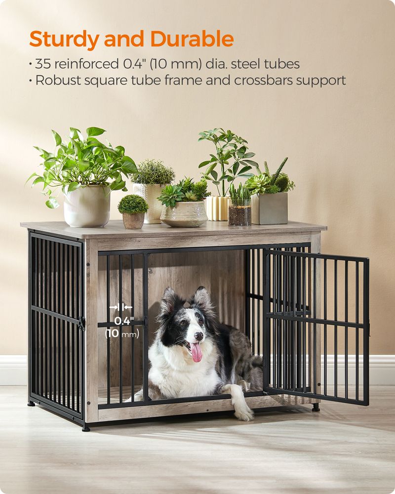 Large enclosed dog crate best sale