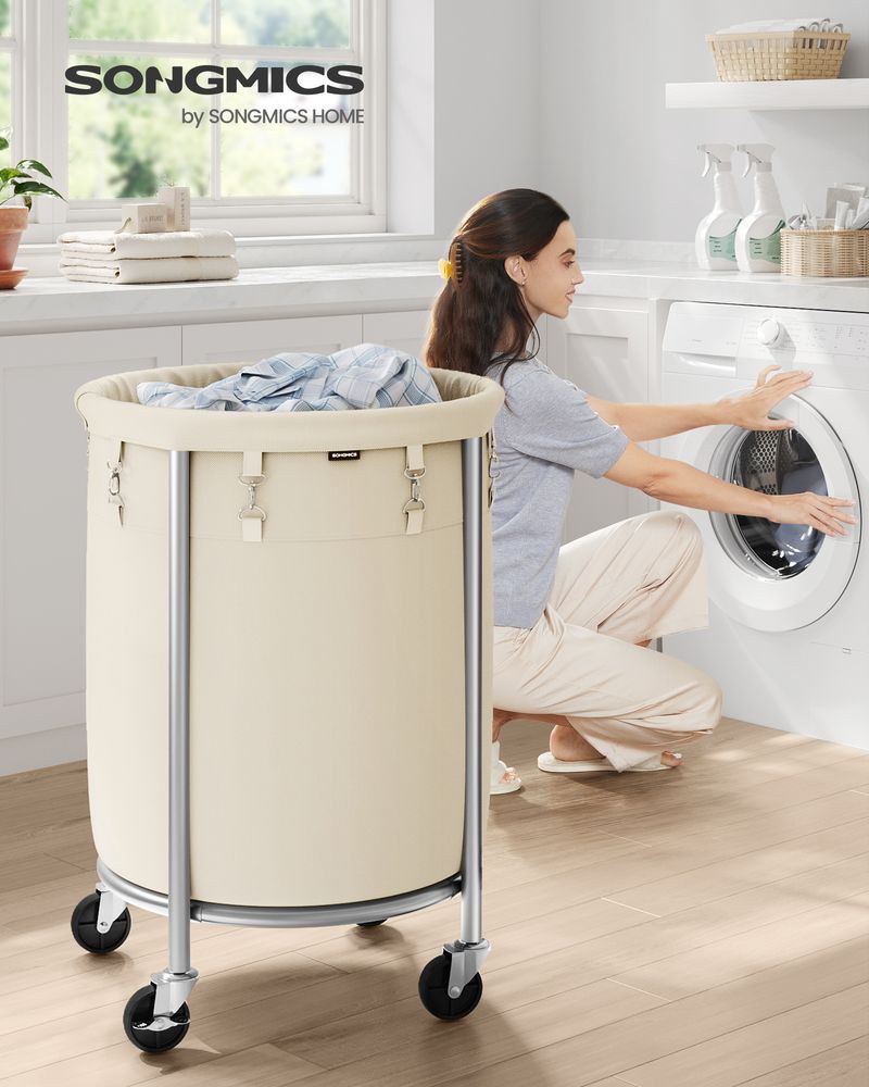SONGMICS 45-Gallon Laundry Basket on Wheels