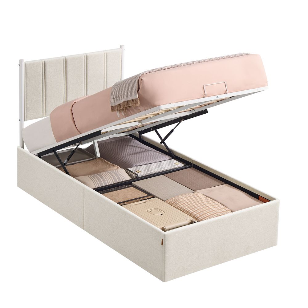 VASAGLE Lift Up Storage Bed Frame