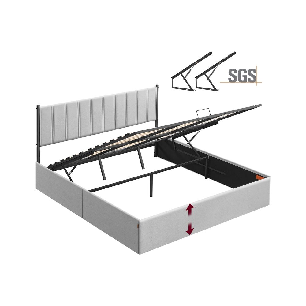 VASAGLE Lift Up Storage Bed Frame - Thumbnail 3