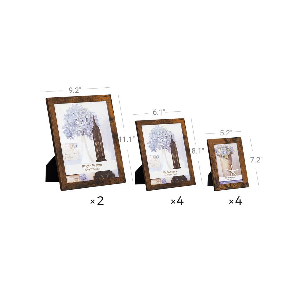 SONGMICS Picture Frames, 10 Pack Collage Picture Frames with Two