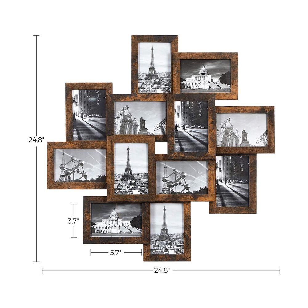 Picture Frames Set Photo Frames: 10 Pack Rustic Wood Family