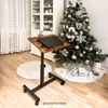 Brown Mobile Laptop Table with Tilting Top