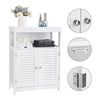 White Free Standing Bathroom Cabinet with Shelf