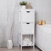 White Bathroom Tower with Drawers