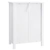 White Bathroom Storage Cabinet with Drawer & Shelves