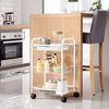 White Metal Storage Cart with Removable Baskets