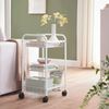 White Metal Storage Cart with Removable Baskets