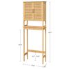 Bamboo Over-the-Toilet Storage Cabinet with Shelf