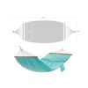Double Hammock with 2 Pillows Turquoise