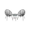 Gray 3-Piece Outdoor Acapulco Chair