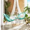 Aqua Green 3-Piece Outdoor Acapulco Chair