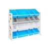 White Toy Storage Unit with Removable Bins